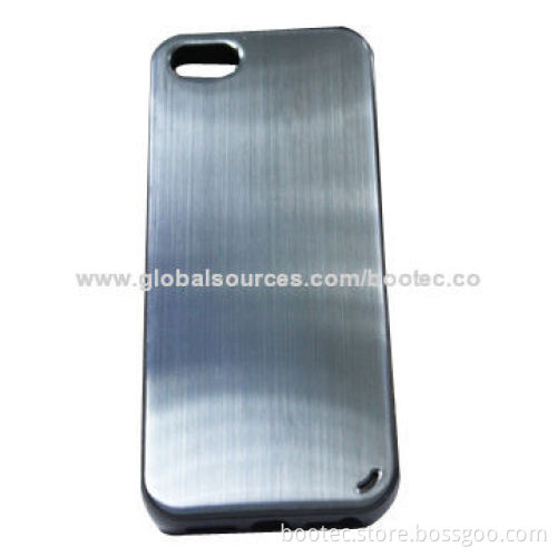 TPU Protective Case for iPhone 5S, Metal Pattern, Fashionable and Elegant